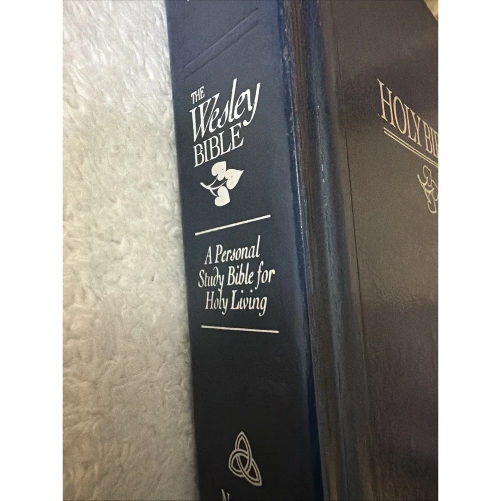 Rare Nelson Wesley Study Bible NKJV New King James Version 982 Leather Navy Blue